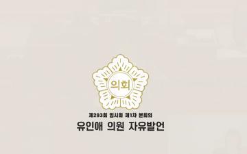 특정건축물 정리에 관한 특별조치법 시행에 따른 선제적 대응 촉구 자유발언 *유인애 의원*